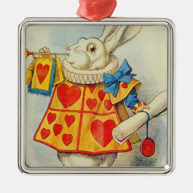 John Tenniel | The White Rabbit Metal Ornament (Front)