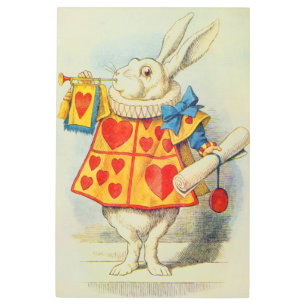 John Tenniel The White Rabbit Metal Print