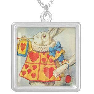 John Tenniel   The White Rabbit Silver Plated Necklace