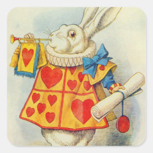 John Tenniel The White Rabbit Square Sticker