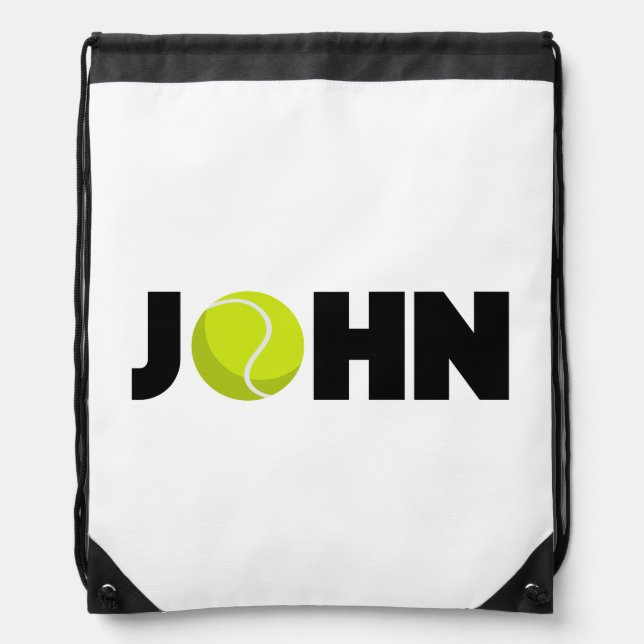 John Tennis Drawstring Bag (Front)