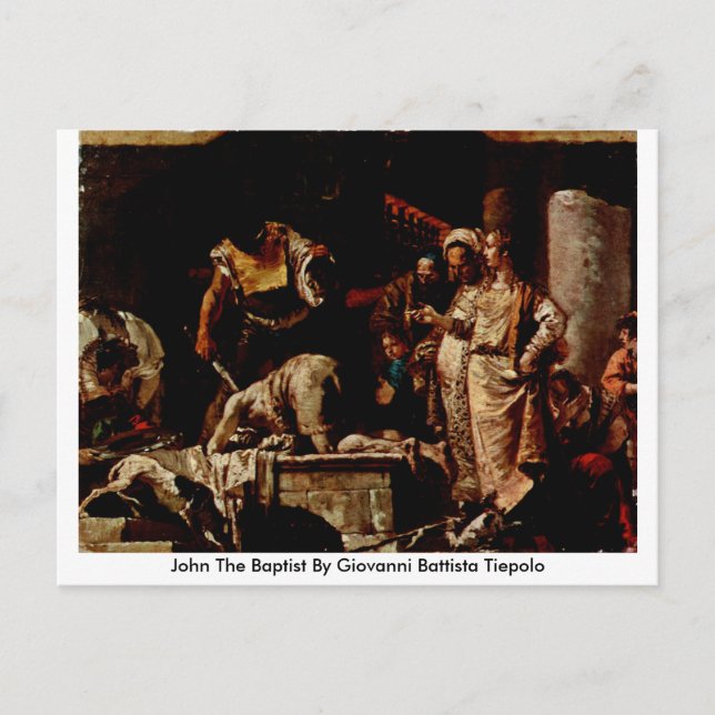 John The Baptist By Giovanni Battista Tiepolo Postcard (Front)