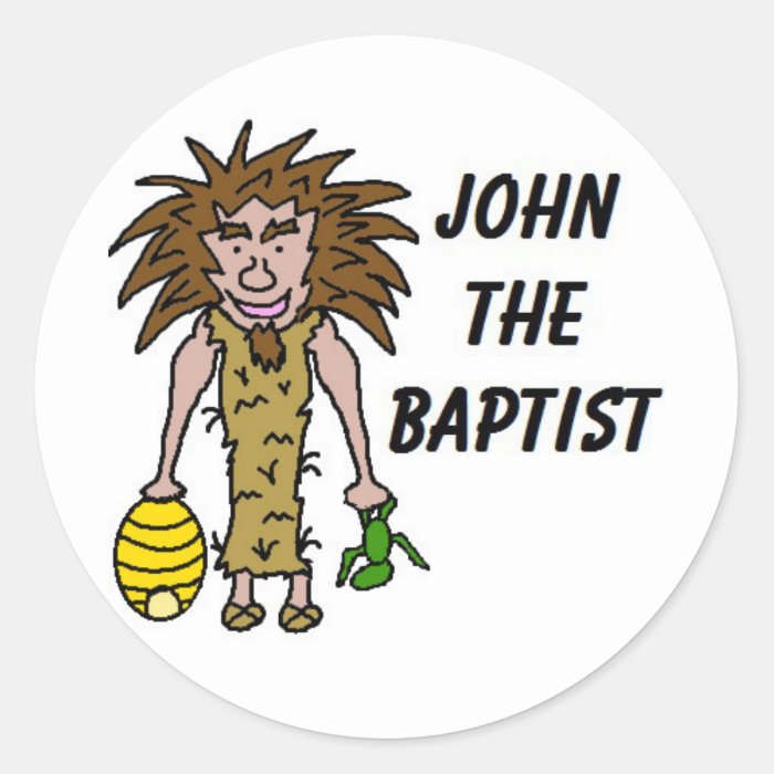 John The Baptist Clipart Round Sticker