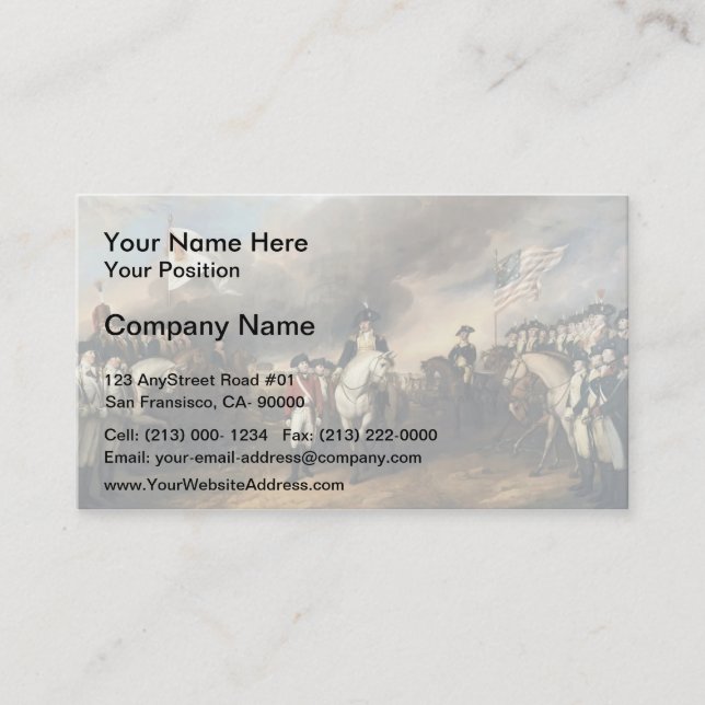 John Trumbull: The Surrender of Lord Cornwallis Business Card (Front)