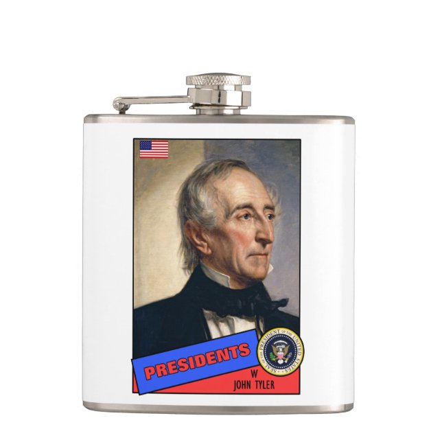 John Tyler Baseball Card Flask (Front)
