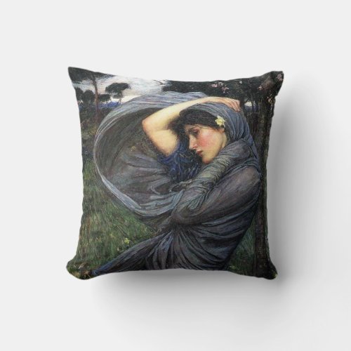 John W Waterhouse Pre_Raphaelite Boreas Pillow