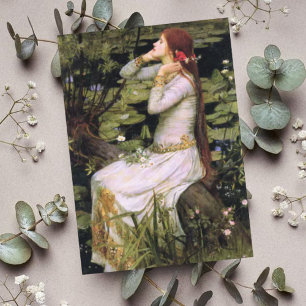  John W. Waterhouse The Fate of Ophelia  Letterpress Thank You Card