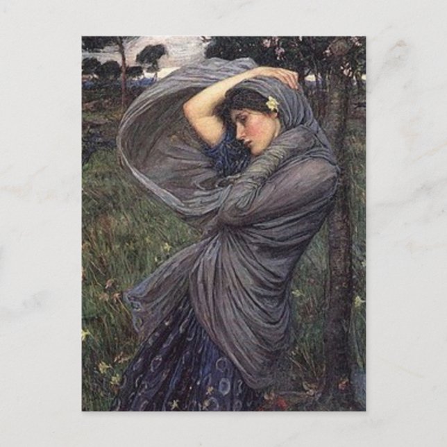 JOHN WATERHOUSE ART BOREAS PRETTY LADY POSTCARD (Front)