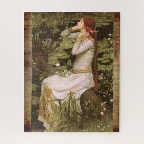 JOHN WATERHOUSE PAINTING OPHELIA BY THE WATER JIGSAW PUZZLE