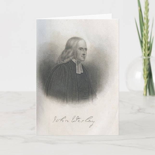 John Wesley Methodist founder Card (Front)