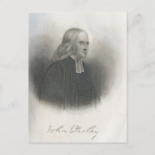 John Wesley Methodist founder Postcard (Front)