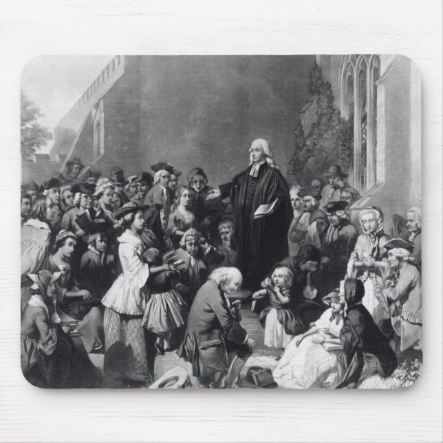John Wesley preaching Mouse Pad (Front)