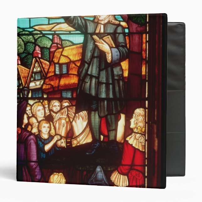 John Wesley  Preaching the Gospels in England 3 Ring Binder (Front/Inside)