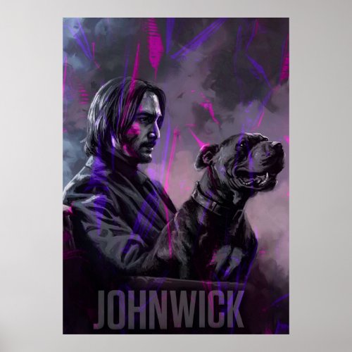 John Wick and his Dog Poster