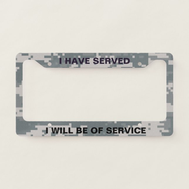 John Wick I have Served license plate frame (Front)