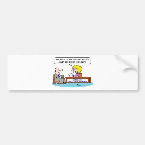 john wilkes booth benedict arnold genealogy bumper sticker