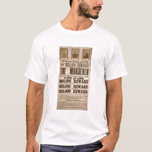 John Wilkes Booth wanted poster T_Shirt