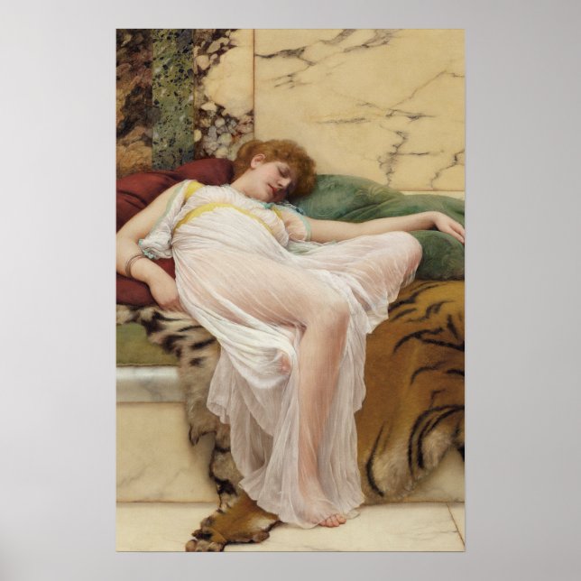 John William Godward - A Siesta Poster (Front)