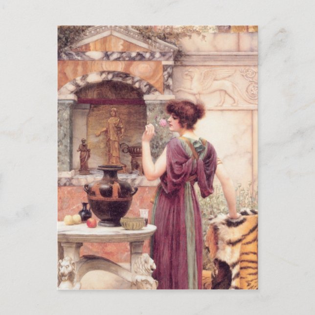 John William Godward - At the Garden Postcard (Front)