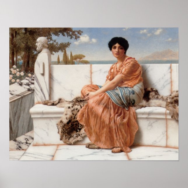 John William Godward - In the Days of Sappho Poster (Front)