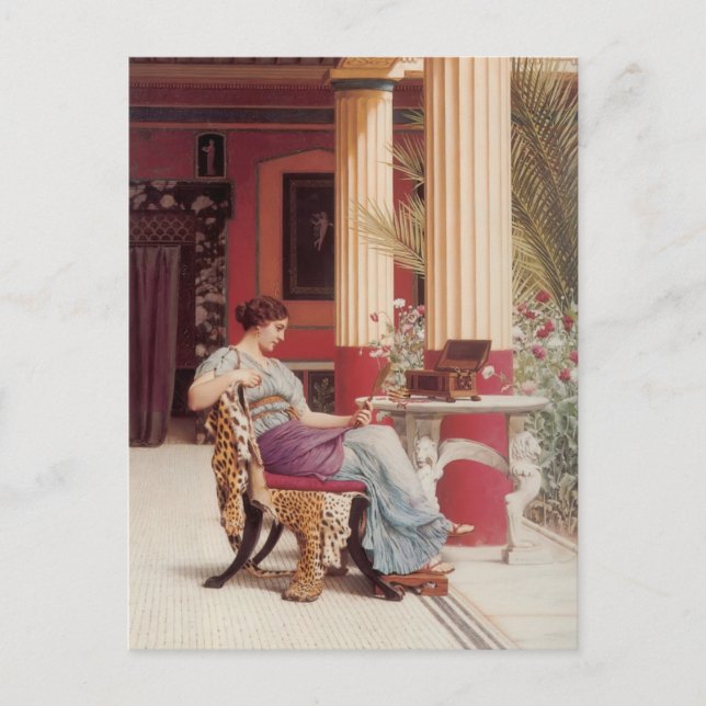 John William Godward- The Jewel Casket Postcard (Front)
