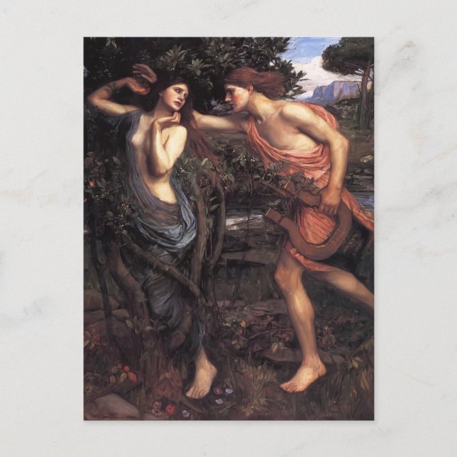 John William Waterhouse- Apollo and Daphne Postcard (Front)
