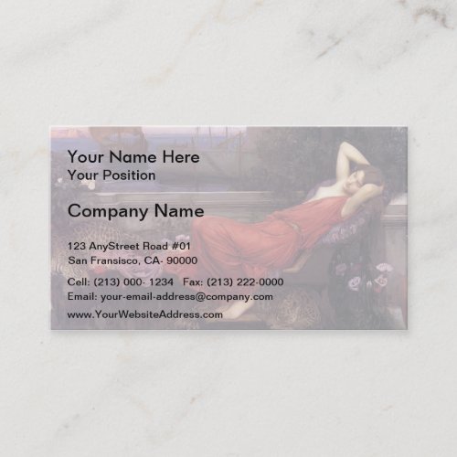 John William Waterhouse- Ariadne Business Card