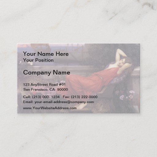 Customizable John William Waterhouse- Ariadne Business Card