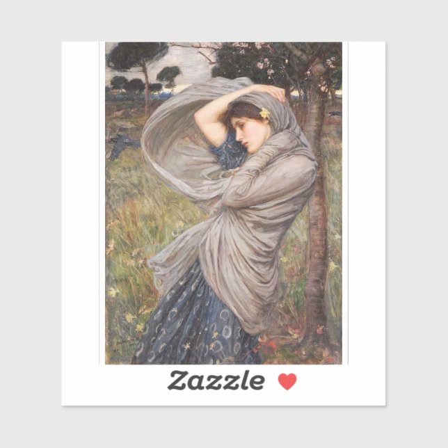 John William Waterhouse - Boreas Sticker (Sheet)