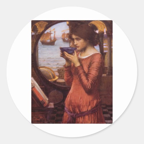 John William Waterhouse _ Destiny Classic Round Sticker