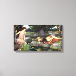 John William Waterhouse Echo and Narcissus Canvas Print