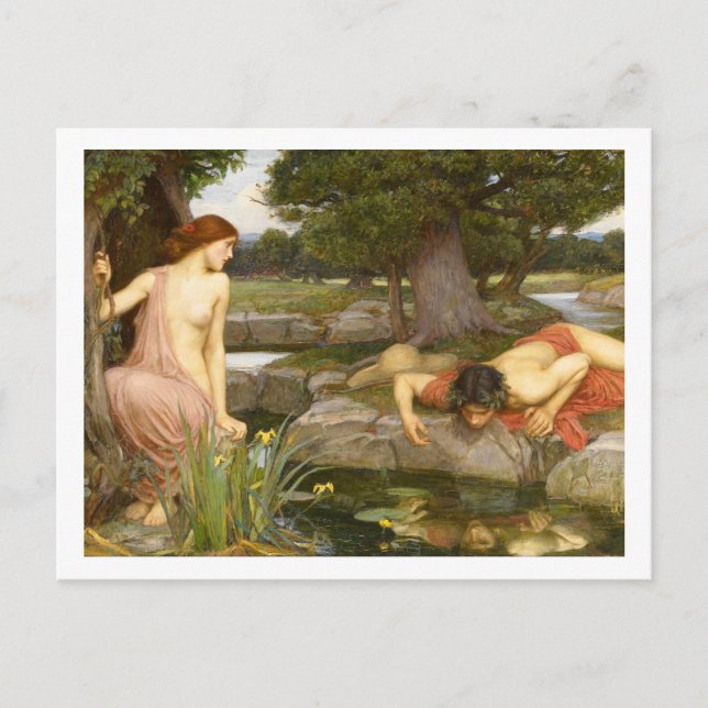 John William Waterhouse, Echo and Narcissus Postcard (Front)