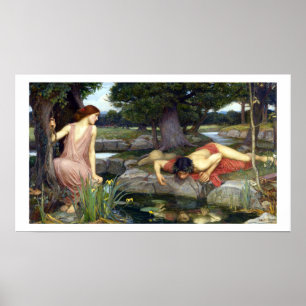 John William Waterhouse Echo and Narcissus Poster