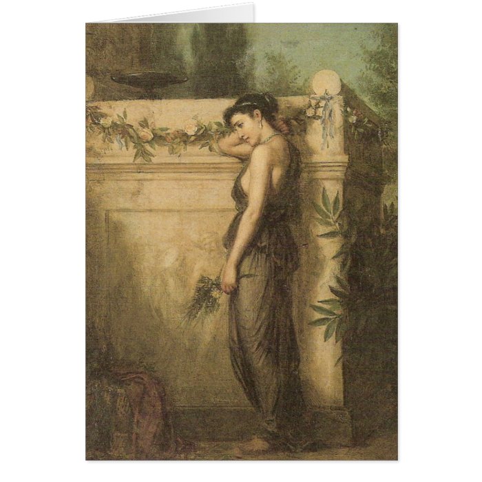 John William Waterhouse   Gone But Not Forgotten Greeting Card