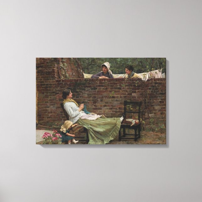 John William Waterhouse - Good Neighbours Canvas Print (Front)