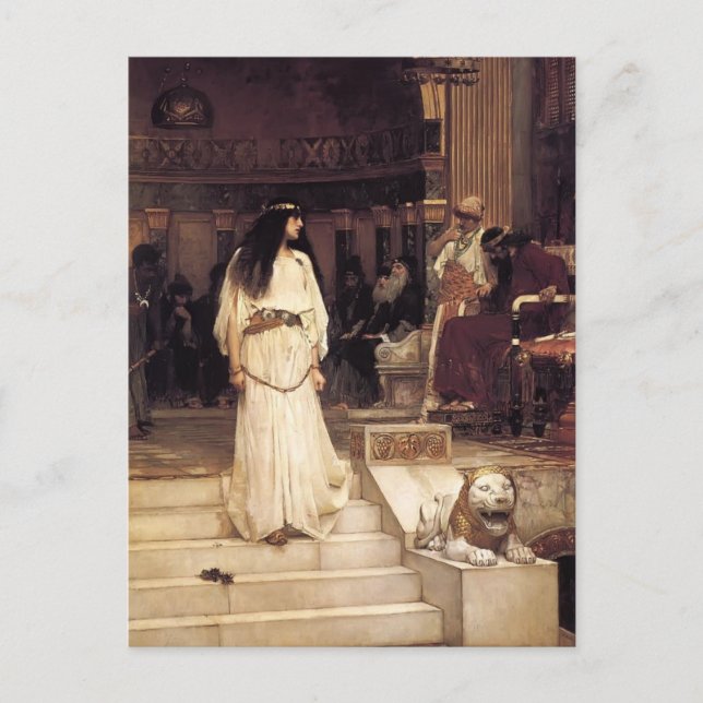 John William Waterhouse- Mariamne Leaving Postcard (Front)
