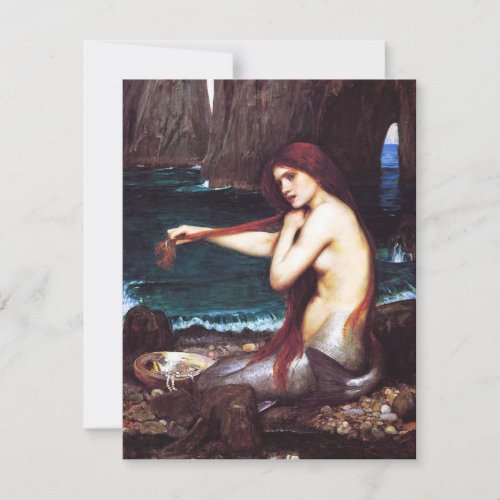 John William Waterhouse Mermaid Personalized Invites