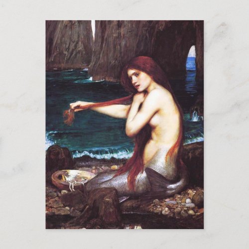 John William Waterhouse Mermaid Postcard