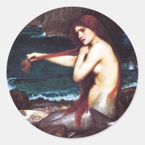 John William Waterhouse Mermaid Stickers
