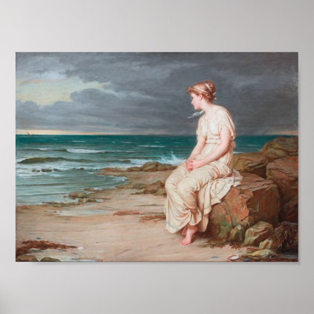 John William Waterhouse Miranda Art Poster (Front)