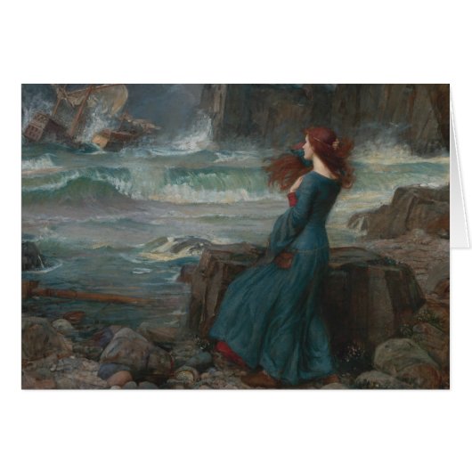 John William Waterhouse - Miranda - The Tempest Cards (Front Horizontal)