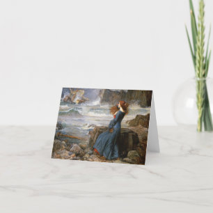 John William Waterhouse - Miranda - The Tempest Letterpress Thank You Card