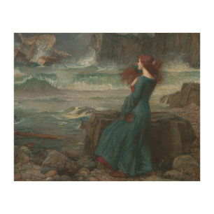 John William Waterhouse - Miranda - The Tempest Wood Wall Decor