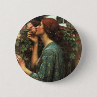 John William Waterhouse, My Sweet Rose (1903) Pinback Button