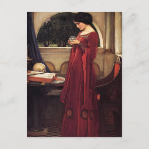 John William Waterhouse- The Crystal Ball Postcard
