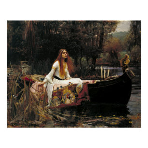 John William Waterhouse The Lady Of Shalott (1888) Poster