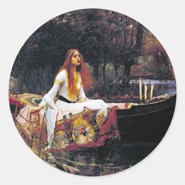 John William Waterhouse The Lady Of Shalott Classic Round Sticker (Front)