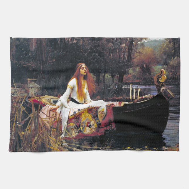 John William Waterhouse The Lady Of Shalott Kitchen Towel (Horizontal)