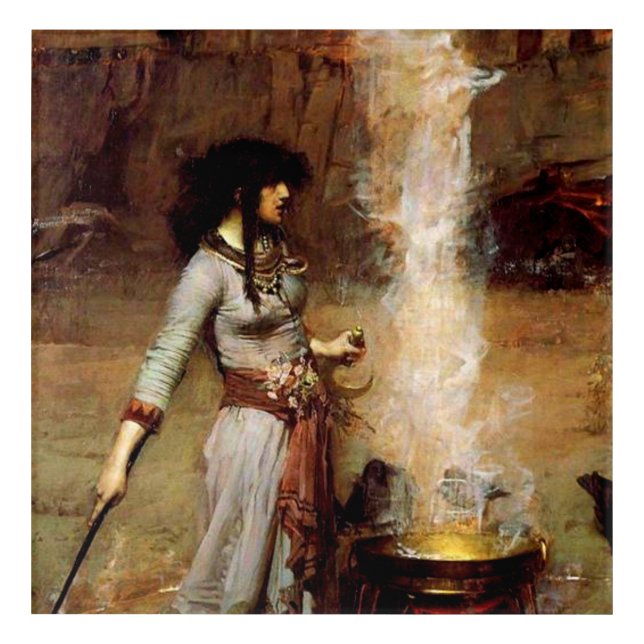 John William Waterhouse The Magic Circle Acrylic Print (Front)