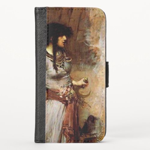 John William Waterhouse The Magic Circle iPhone X Wallet Case